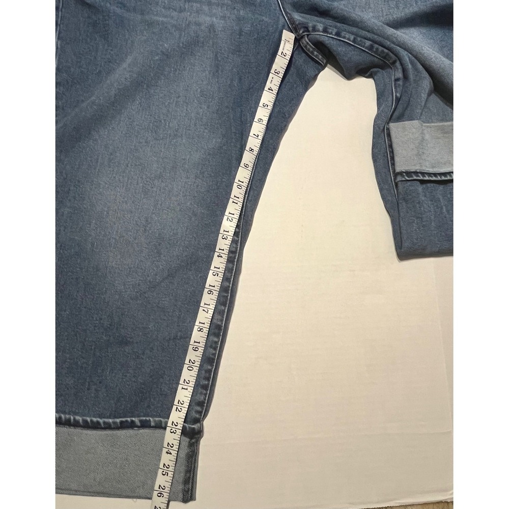 Edited x Hunter McGrady Blue Capri Jeans Plus Sz 20W Medium Wash Cuffed Cropped - Picture 4 of 8